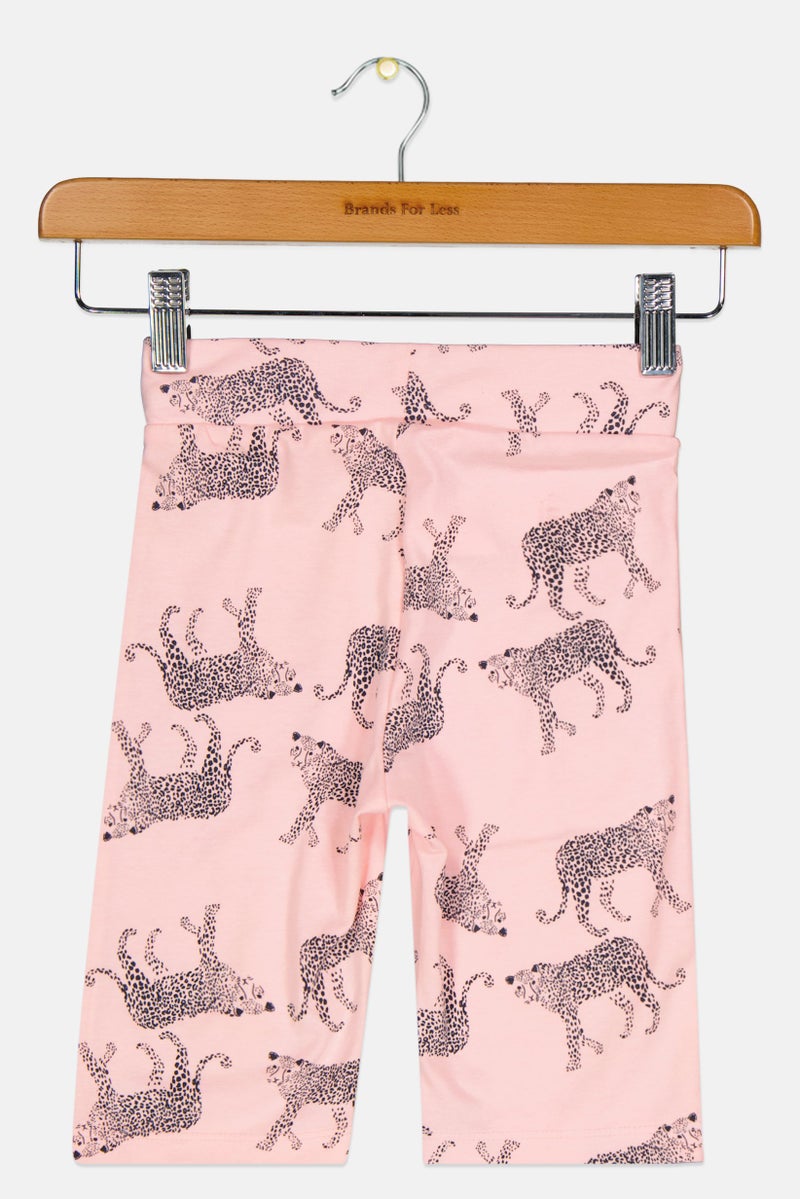 Cool Club Kids Girl Allover Print 3/4 Leggings, Pink - Image 2