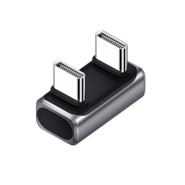 Wefly محول USB C بزاوية 180 درجة 240 واط PD، 80 جيجابت في الثانية، 8K@60Hz، محول USB C بزاوية U، موصل نوع C ذكر إلى ذكر لتقنية Thunderbolt 4/3، لابتوب، ماك/بوك - Image 1