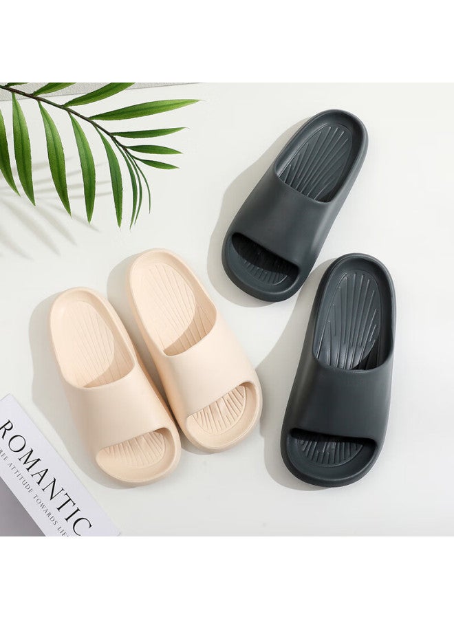 Xggc Men's Slippers Soft Sole Home Indoor Non-slip Couple Bathroom Shower Slippers Women's Summer Yellow Ginger Size 37-38 - Image 2