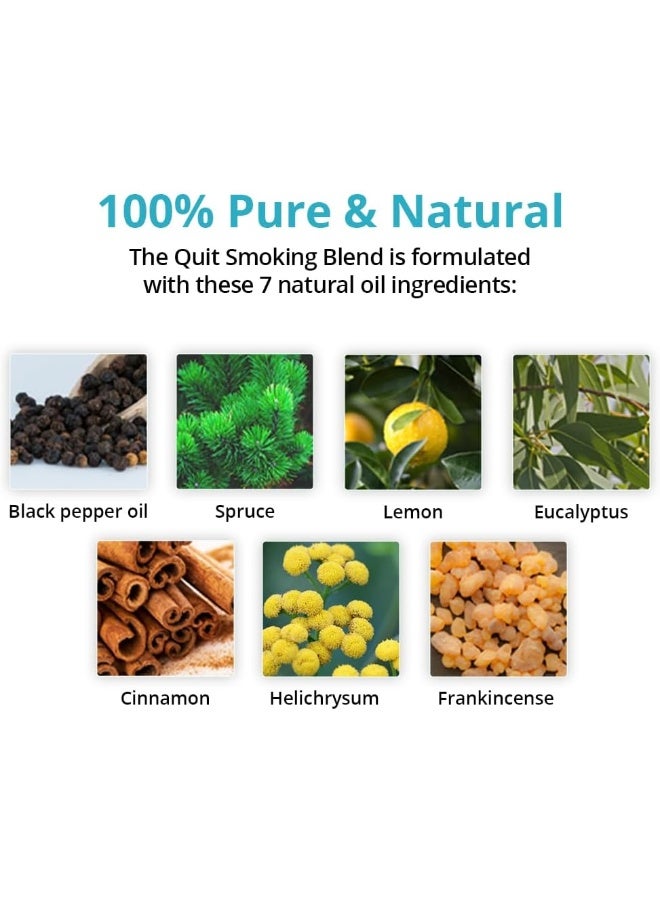 mEssentials Quit Smoking Nasal Inhaler, Roll On, Spray and Essential Oil, 4 Piece Set, Stop Smoking Aid, Helps Relieve Cravings, Soothes Lungs - Image 5