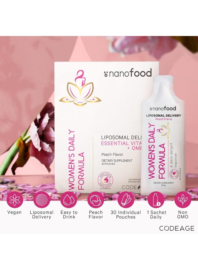 Codeage Women's Daily Liposomal Vitamins - Peach Flavor - 30 Pouches - Image 4