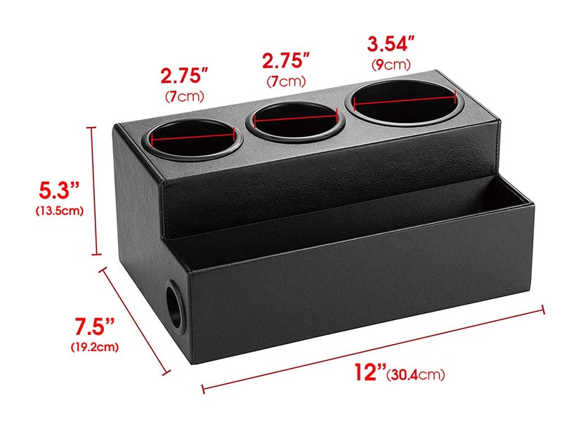 J JACKCUBE DESIGN Hair Dryer Holder Hair Tool and Styling Organizer, Bathroom Countertop Blow Dryer Organizer, Vanity Storage Stand for Accessories, Makeup, Toiletries (Black) â€“ MK154C - Image 2