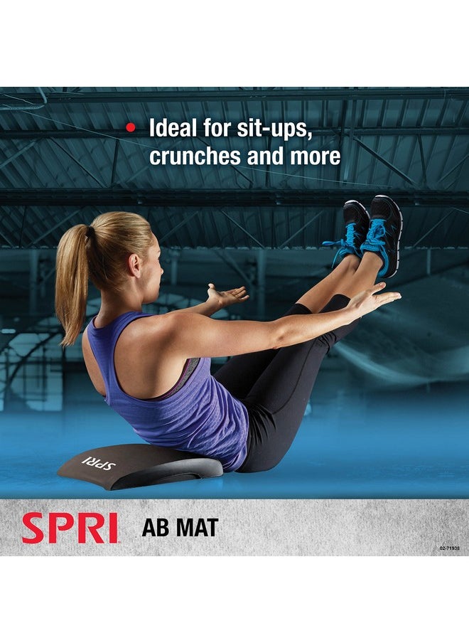 SPRI Ab Mat - Workout Mat Accessory For Abdominal Exercises, Sit-Ups, Crunches, Push-Ups, Core Training, And More - Portable Padded Shaped Mat With Curved Back Support For Toning Abs  - Image 4
