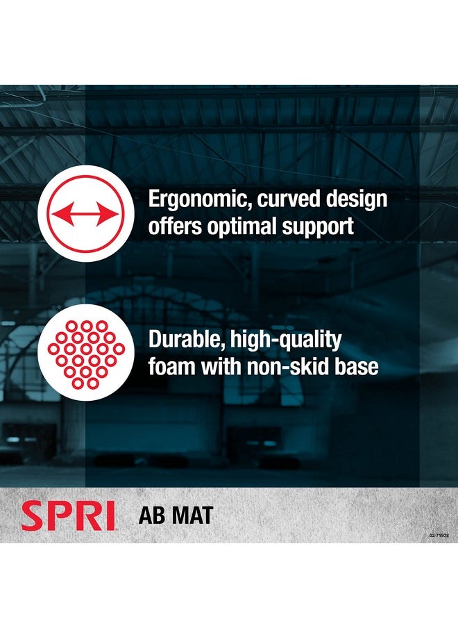 SPRI Ab Mat - Workout Mat Accessory For Abdominal Exercises, Sit-Ups, Crunches, Push-Ups, Core Training, And More - Portable Padded Shaped Mat With Curved Back Support For Toning Abs  - Image 5