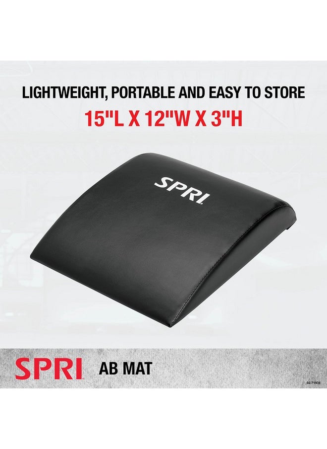 SPRI Ab Mat - Workout Mat Accessory For Abdominal Exercises, Sit-Ups, Crunches, Push-Ups, Core Training, And More - Portable Padded Shaped Mat With Curved Back Support For Toning Abs  - Image 2