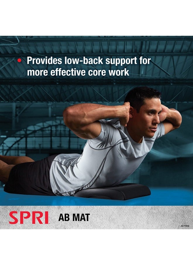 SPRI Ab Mat - Workout Mat Accessory For Abdominal Exercises, Sit-Ups, Crunches, Push-Ups, Core Training, And More - Portable Padded Shaped Mat With Curved Back Support For Toning Abs  - Image 3