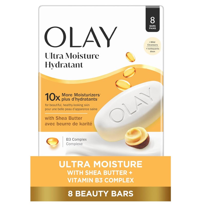 Olay Ultra Moisture Shea Butter Beauty Bar with Vitamin B3 Complex 317oz 8ct