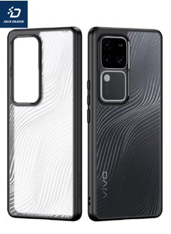 دوكس دوتشيز جراب VIVO V30، ظهر بلوري شفاف + غطاء إطار ناعم من مادة TPU أسود، حماية كاملة ضد الصدمات، جراب مقاوم للصدمات من الدرجة العسكرية لهاتف VIVO V30، غطاء خلفي نحيف مقاوم للصدمات لهاتف VIVO V30 5G  - Image 1