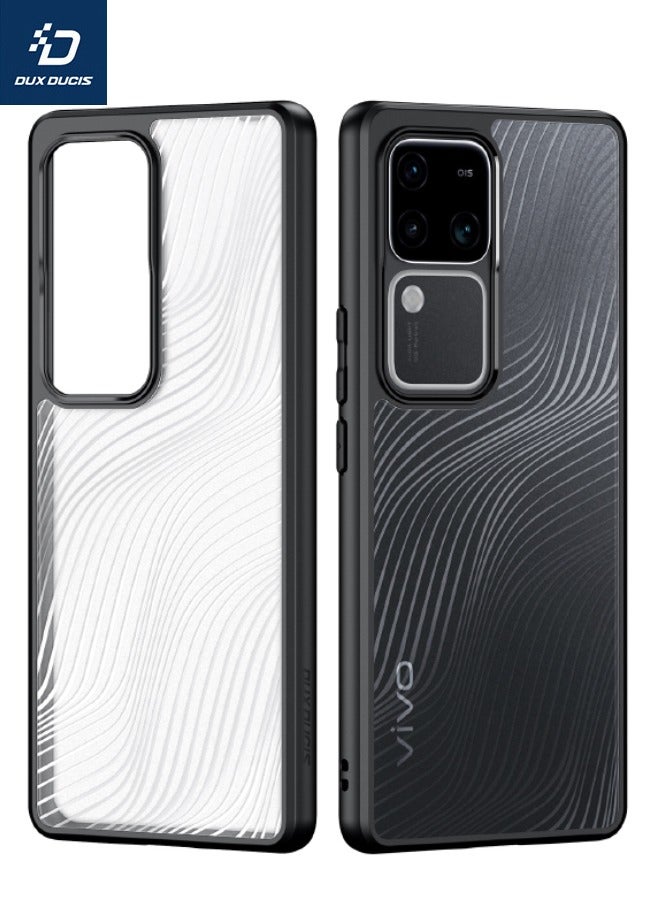 DUX DUCIS VIVO V30 Case, Clear Frosted Back + Black TPU Soft Frame Case Cover, Shockproof Full Protection, Military Grade Anti-Drop Shockproof Case for VIVO V30, Slim Shockproof Back Cover for VIVO V30 5G  - Image 1