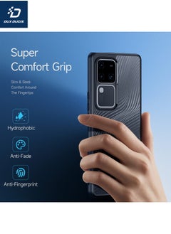 دوكس دوتشيز جراب VIVO V30، ظهر بلوري شفاف + غطاء إطار ناعم من مادة TPU أسود، حماية كاملة ضد الصدمات، جراب مقاوم للصدمات من الدرجة العسكرية لهاتف VIVO V30، غطاء خلفي نحيف مقاوم للصدمات لهاتف VIVO V30 5G  - Image 4
