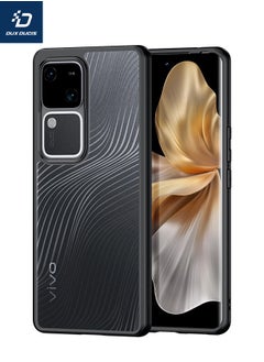دوكس دوتشيز جراب VIVO V30، ظهر بلوري شفاف + غطاء إطار ناعم من مادة TPU أسود، حماية كاملة ضد الصدمات، جراب مقاوم للصدمات من الدرجة العسكرية لهاتف VIVO V30، غطاء خلفي نحيف مقاوم للصدمات لهاتف VIVO V30 5G  - Image 2