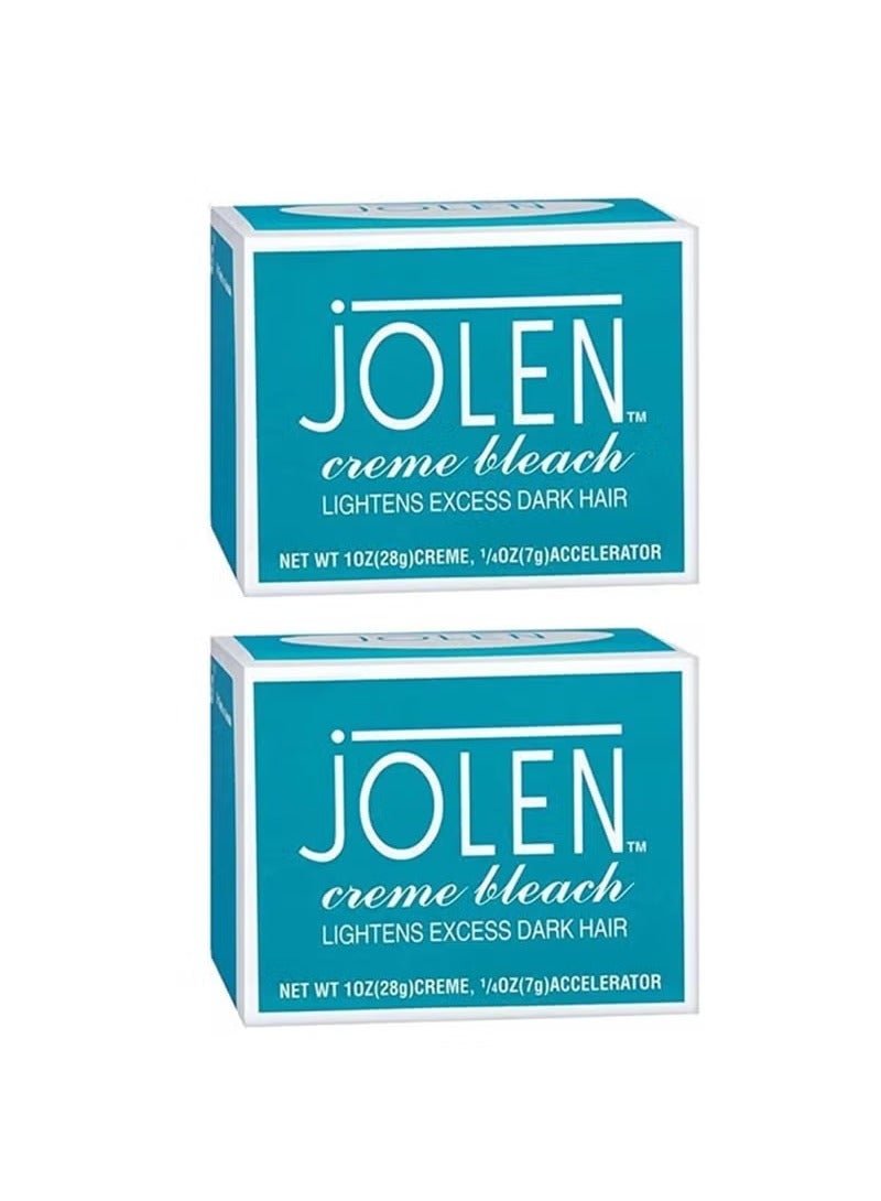 جولين قطعتان من كريم جولين لتفتيح وتبييض الشعر الداكن جدًا 28 جرامًا مع كريم مُسرِّع 7 جرامًا