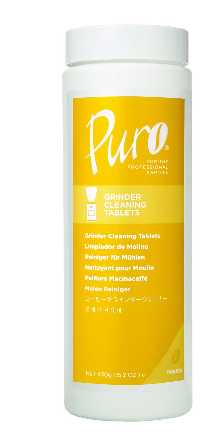Urnex Puro Caff Grinder Cleaner 430 Grams Grinder Cleaning Tablets For Professional Barista Use
