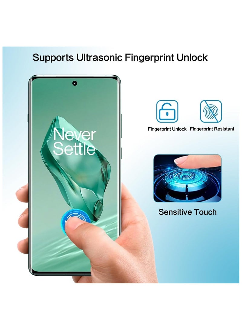 2 Pack for OnePlus 12 Matte Privacy Screen Protector, TPU Film Anti-Scratch Bubble-Free [Support Fingerprint Unlock] 5G - Image 3