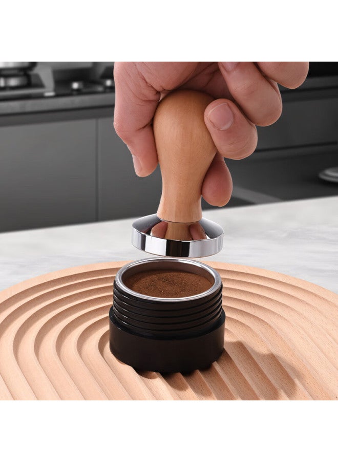 CircleJoy Circle Joy Portable Car Camping Handheld Italian Espresso Semi-automatic High-pressure Manual Coffee Maker With Wooden Frame Set - Image 4