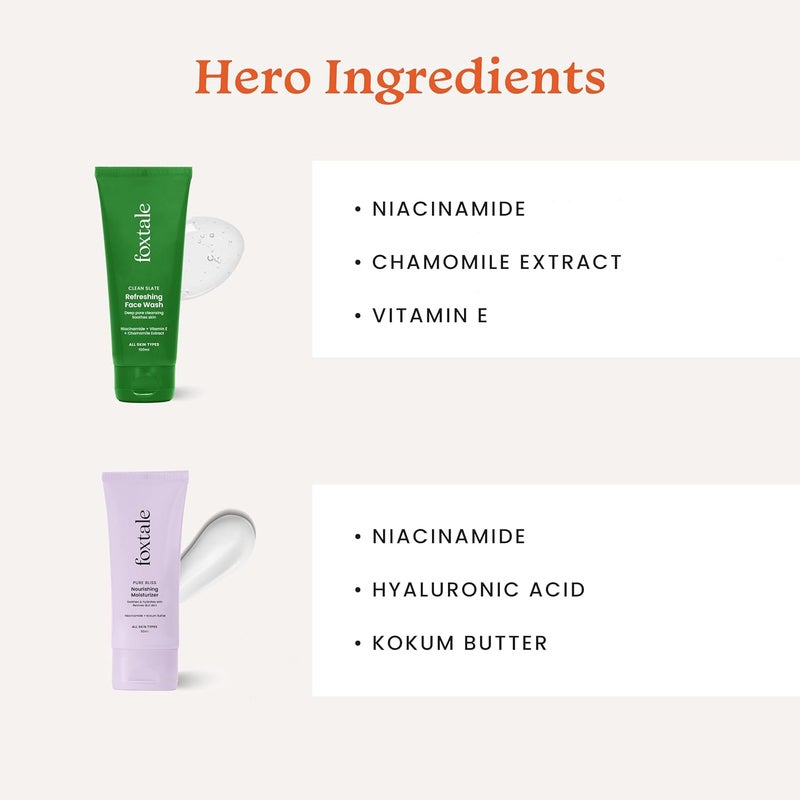 Foxtale Combo  Everyday Glow Duo  With Foxtale Refreshing Face Wash 100ml  Foxtale Nourishing Moisturizer 50ml - Image 3