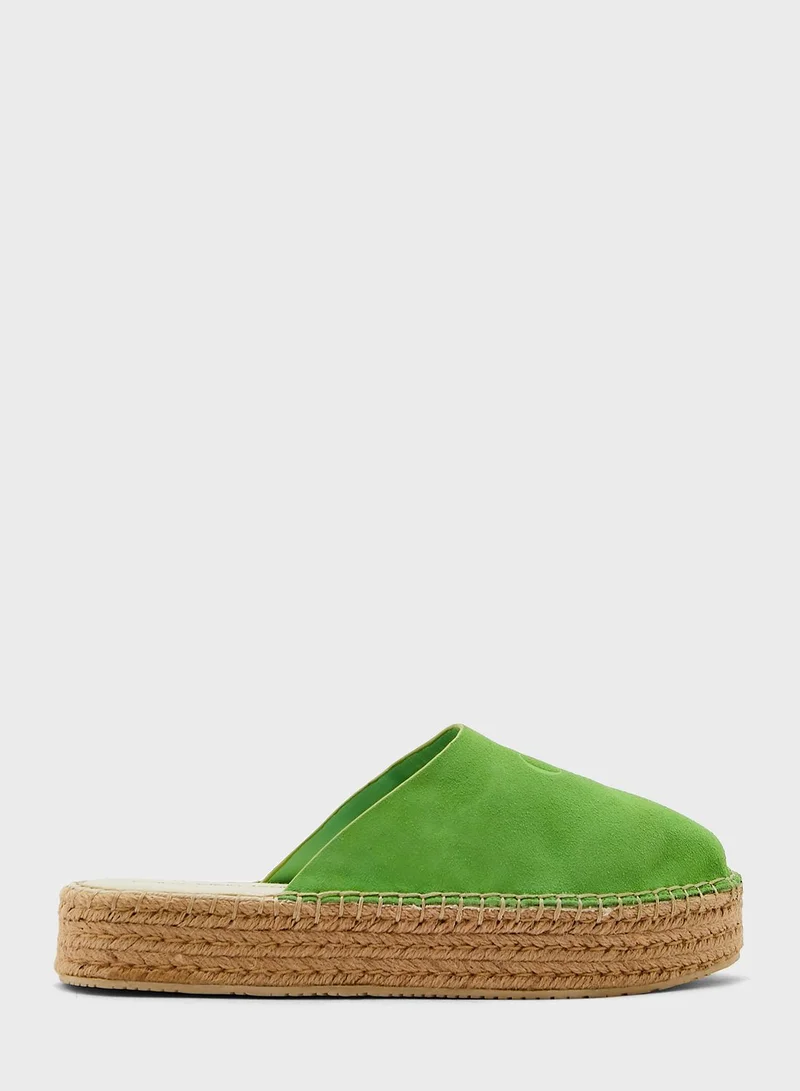 Calvin Klein Jeans Rope Flatform Mules