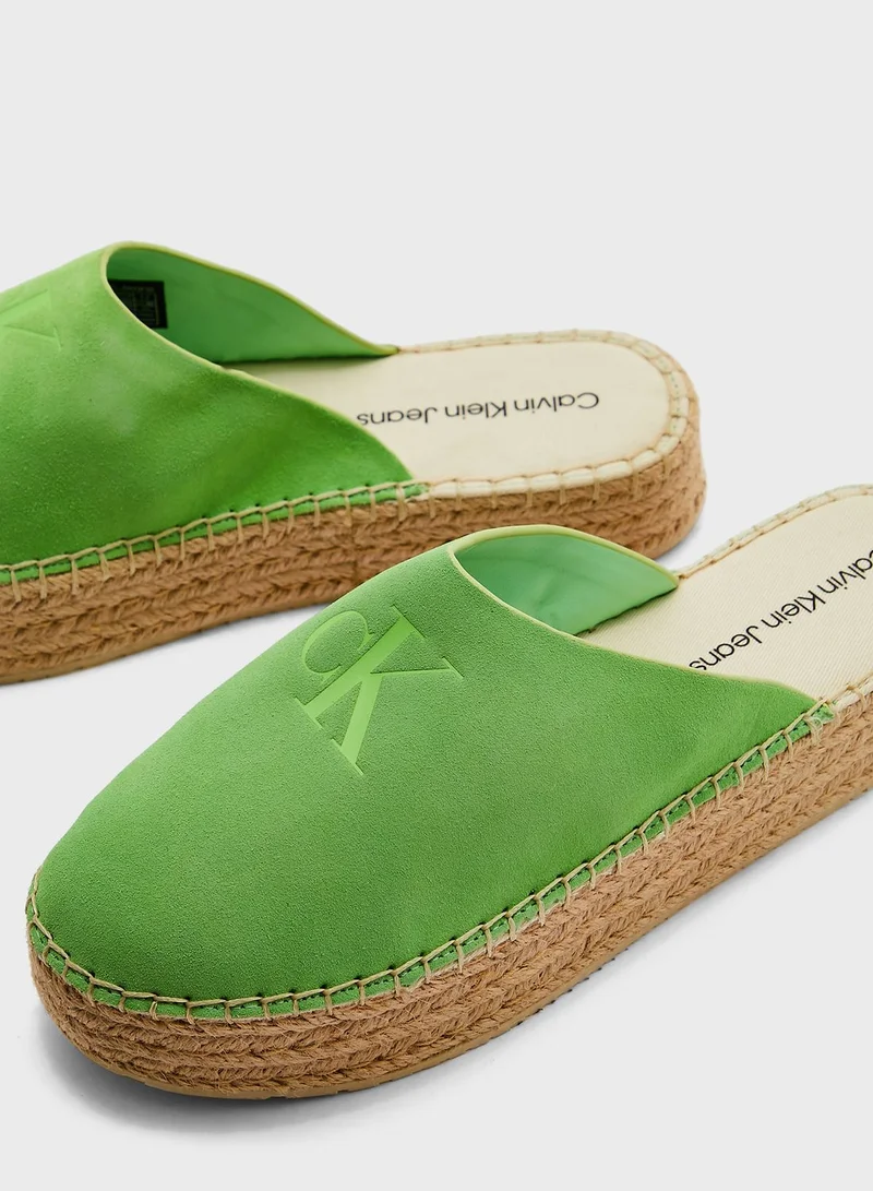 Calvin Klein Jeans Rope Flatform Mules