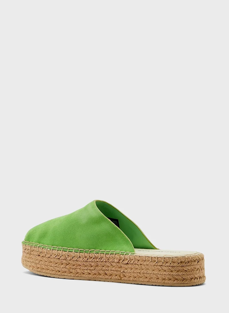Calvin Klein Jeans Rope Flatform Mules
