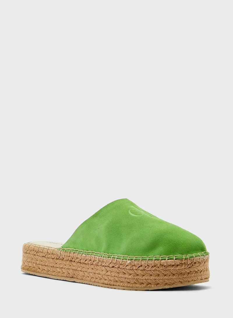 Calvin Klein Jeans Rope Flatform Mules
