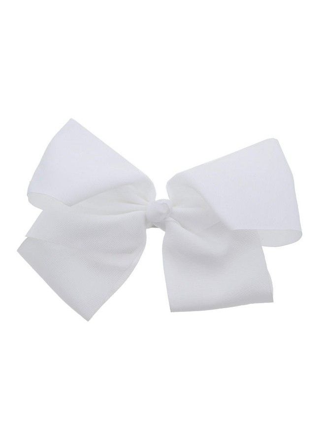 Motique Accessories 8 Inch Grosgrain Bow For Women And Girls (White)  - Image 1