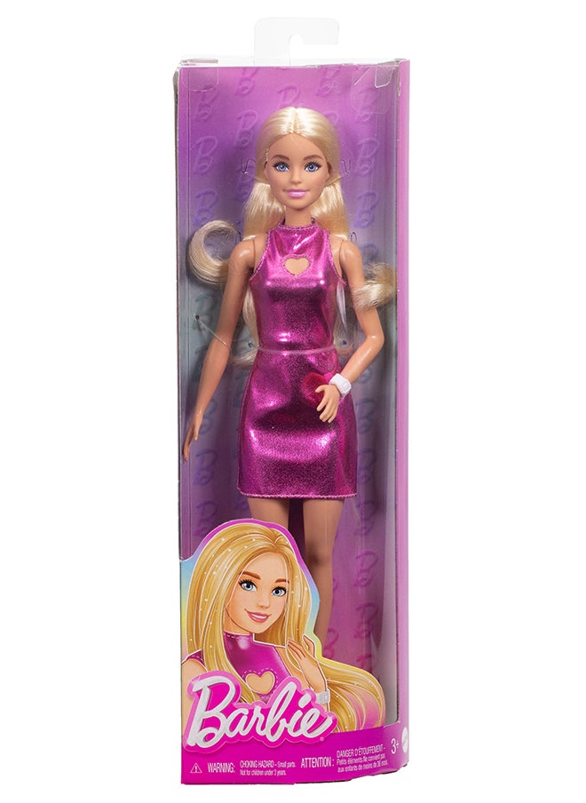Barbie - Fashionistas® Doll - Pink Dress Heart Cutout - Image 1