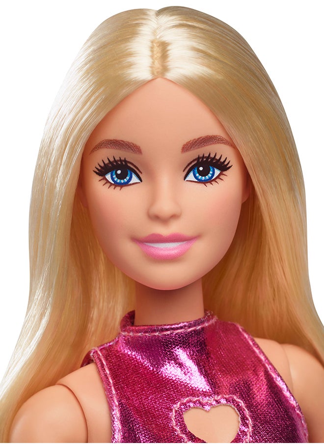 Barbie Fashionistas® Doll - Pink Dress Heart Cutout  - Image 3