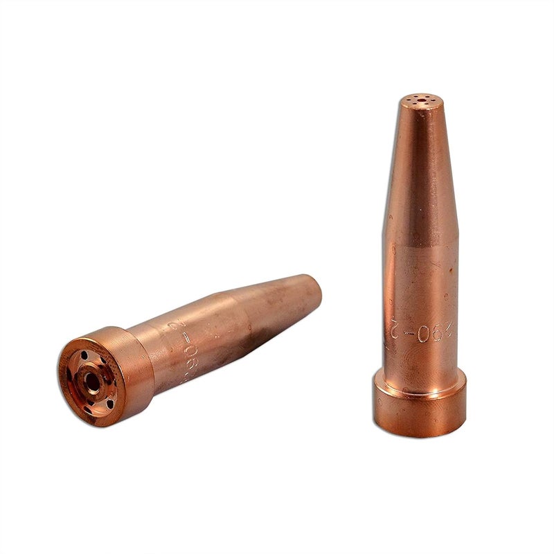 RIVERWELD Acetylene Cutting Tips 6290 Size 2 & 6290-2 for Oxygen Oxy Oxyfuel Cutter Torch Made of Copper Pack of 2 - Image 1