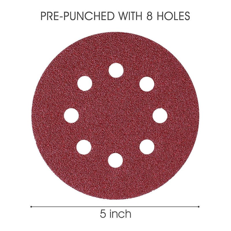 10PCS 5 Inch Sanding Discs 8 Holes Hook and Loop Sandpaper Random Orbital Sander Round Sand Paper 125mm Sandpaper Sheets Grit 3000  - Image 3