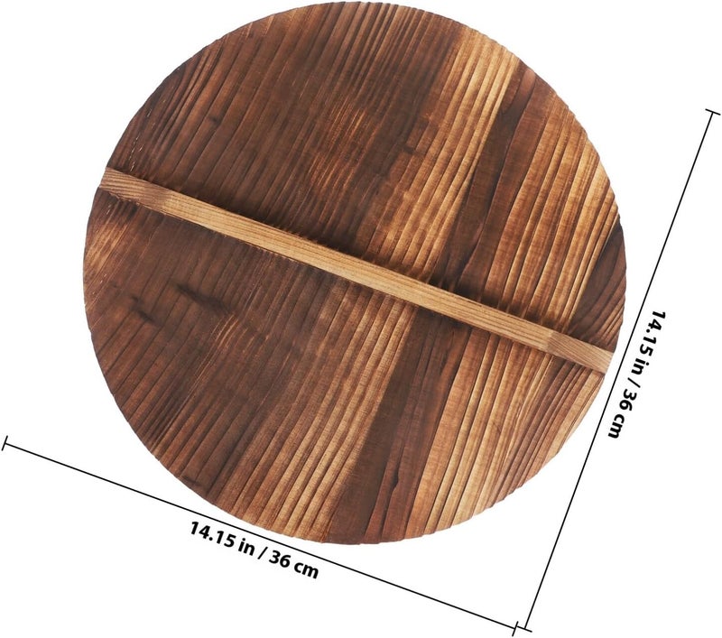 Surface safe 14-inch Wooden Wok Lid Carbonized Wood Pot Cover 36cm Anti Oil Splashing Kitchen Lid for Cast Iron Wok and Frying Pan, Household Cooking Accessory Elegant upgraded practical design Fade proof Transparent body Worldwide popular practical build Repeated use resistant selected material Budget friendly trendy design Secure equipped warehouse Field test upgraded craftsmanship Global light sturdy raw material Global production standard crafted Demand-based stock planning Dispersed regional warehouses Moisture wear upgraded quality Ready-to-ship local stock Simple multi-feature universal build Multi-purpose Tiered cost purchase alternatives Flexible sizing options Protective coating Quick available purchase options Balanced weight All-round well-engineered practical build Global trendy simple build Transit damage prevent build - Image 2