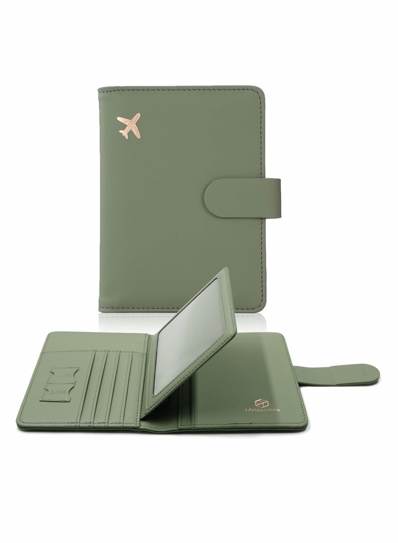 Travel Passport Holder with Card Slots - Stylish Aircraft Certificate Storage Bag for Easy Organization - Image 1