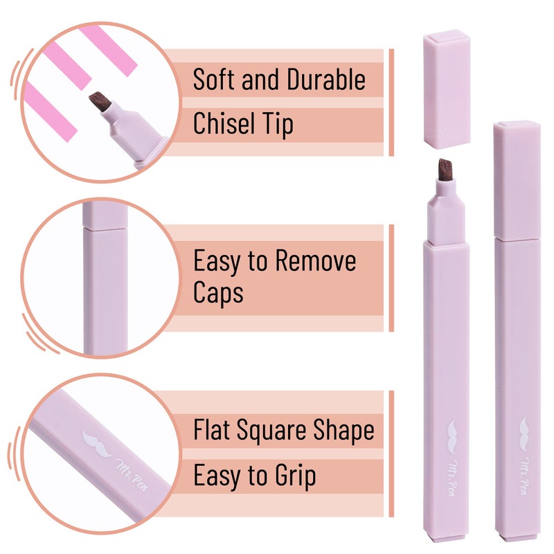 Mr. Pen- Aesthetic Highlighters and Pens, 16 Pack, Black Ink, Pastel Color Highlighters, No Bleed Bible Pens - Image 4