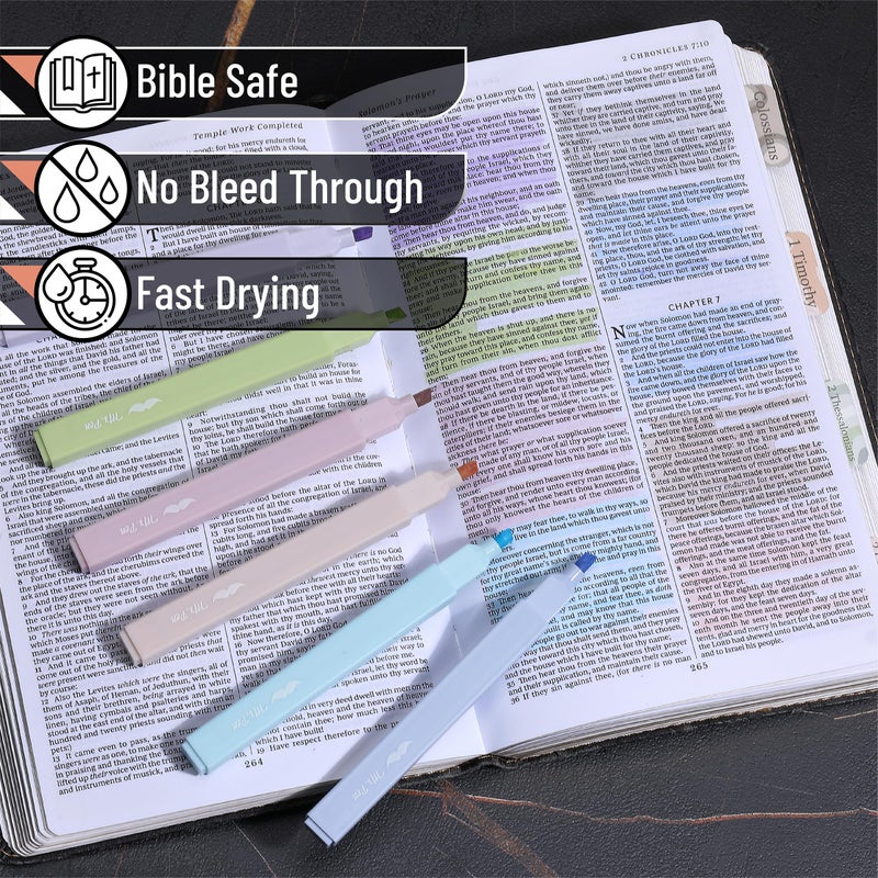 Mr. Pen- Aesthetic Highlighters and Pens, 16 Pack, Black Ink, Pastel Color Highlighters, No Bleed Bible Pens - Image 3