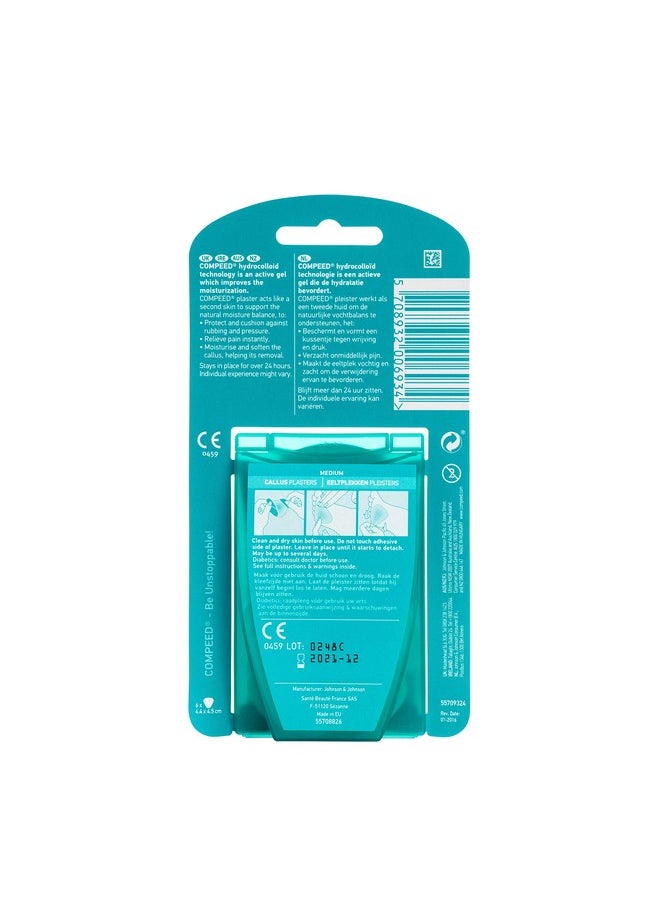 Compeed - Compeed Callus Removal Bandage Strips For Under Foot Rubbing Protection, Breathable Callous Remover Pads For Feet Medium Size Patches_24 Pc Pack - Image 1