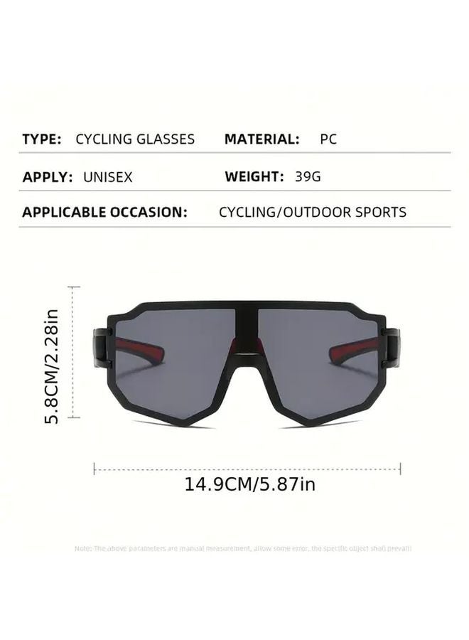 Black Frame Gray Lens Mens Oversized Casual Fashion Glasses for Cycling Angling Hiking - Image 5
