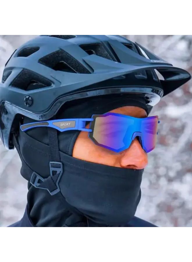 Black Frame Gray Lens Mens Oversized Casual Fashion Glasses for Cycling Angling Hiking - Image 2