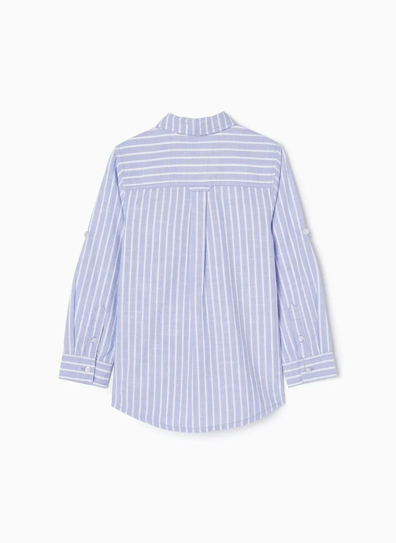 زيبي Striped Cotton Shirt for Boys 'B&S'