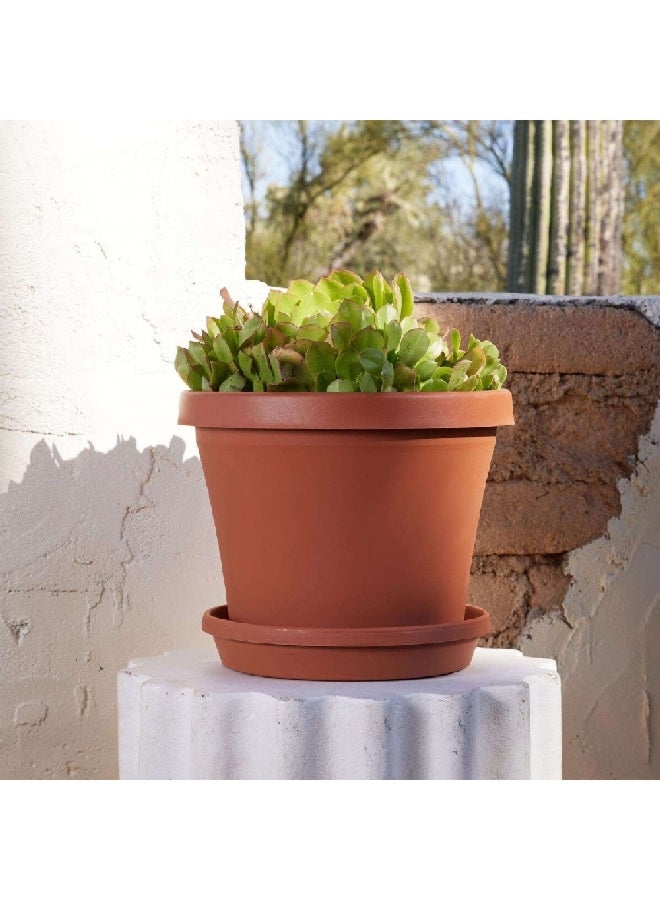 Bloem Tapered Style Weather Resistant Plastic Planter Terracotta 12 Inch 50012C - Image 5