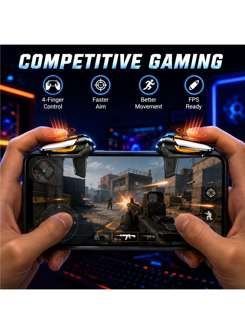 أزرار تحكم ألعاب الهاتف المحمول CH-002، متوافقة مع PUBG وألعاب إطلاق النار من منظور الشخص الأول، تعمل باللمس (يسار/يمين) للهواتف الذكية - Image 3