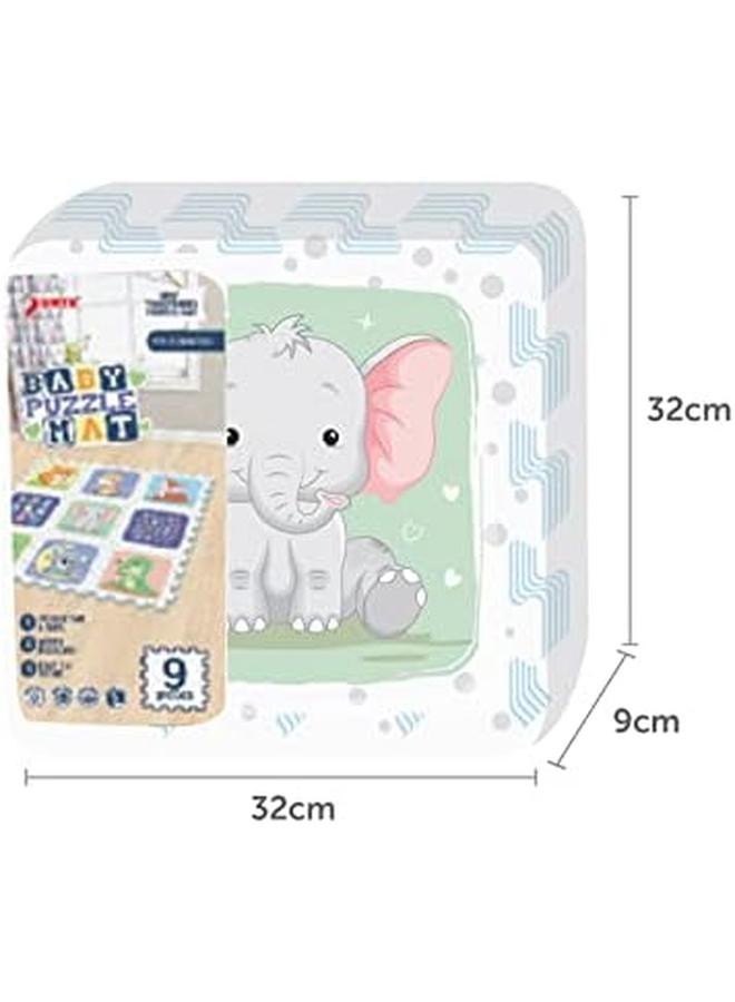 سونتا سجادة ألغاز تعليمية للأطفال من سفاري، بلاط متشابك من إسفنج إيفا ناعم وغير سام مصنوع في ماليزيا، مقاس 32 × 32 سم للقطعة الواحدة، مجموعة مكونة من 9 قطع - Image 4