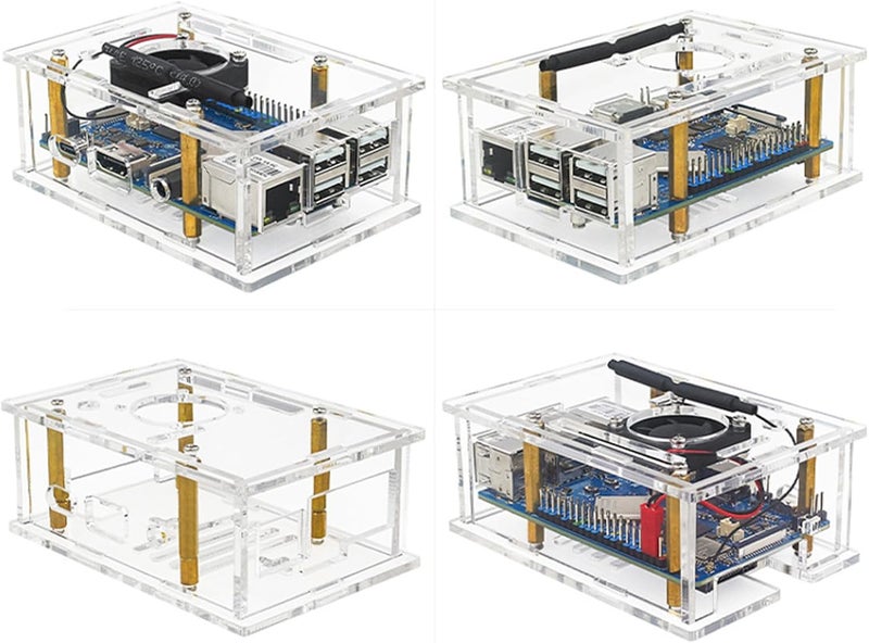 Clear Acrylic Protective Case for 4A Board Components Enhances Cooling and Visibility Scratch Scratch Acrylic Case - Image 2
