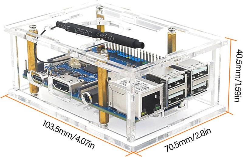 Clear Acrylic Protective Case for 4A Board Components Enhances Cooling and Visibility Scratch Scratch Acrylic Case - Image 3
