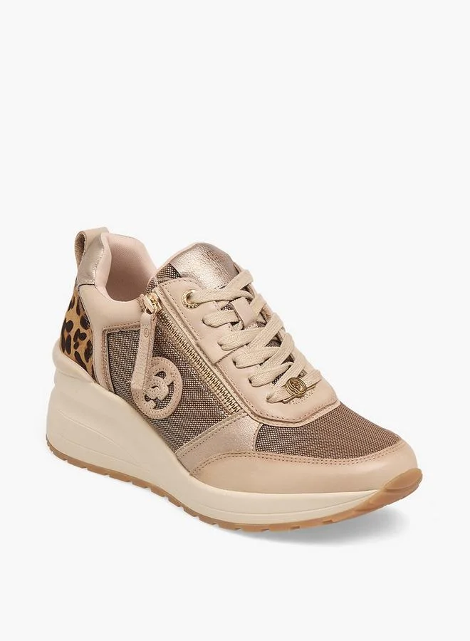 Carmela Women Panelled Leather Lace-Up Ankle Sneakers