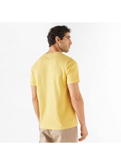 Iconic Iconic Textured T-shirt with Crew Neck and Short Sleeves  - Image 2