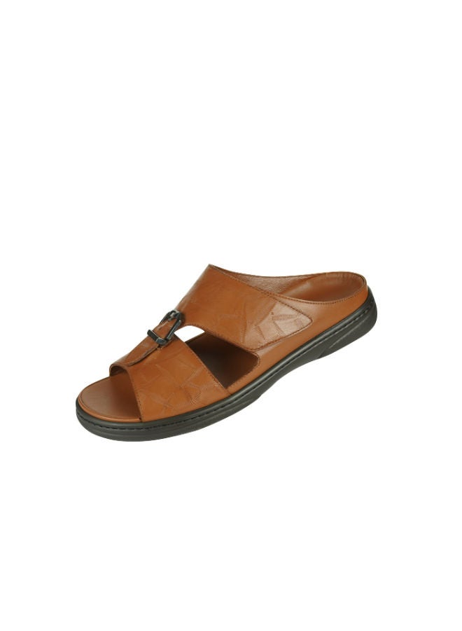 barjeel uno Barjeel Uno Mens Arabic Sandals 23826 Tan  - Image 2