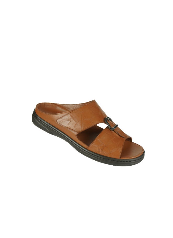 barjeel uno Barjeel Uno Mens Arabic Sandals 23826 Tan  - Image 1