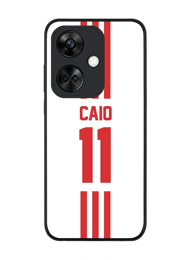 Stylizedd Rugged Black Edge case for OnePlus Nord CE3 Custom Slim fit Thin Phone Case Cover - Football Team - UAE, Player Name - Caio - Image 1