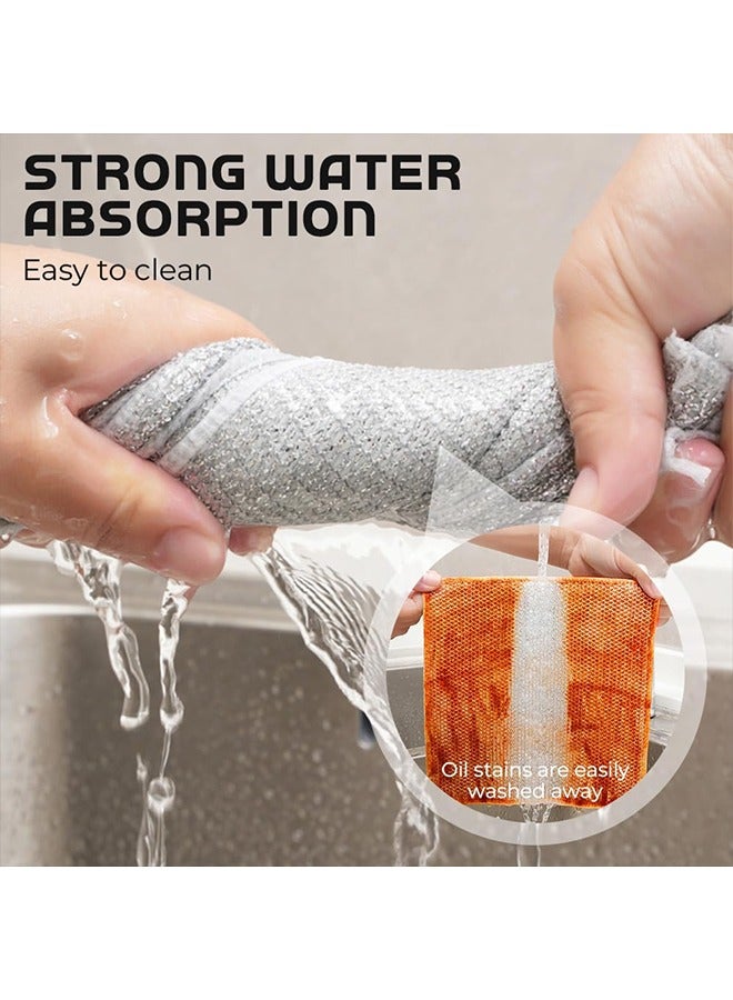 10 Piece Wire Dishwashing Rag, Non-Scratch Wire Dishcloth, Multipurpose Wire Dishcloth, Steel Wire Dish Towel, Double Layer Multifunctional Wire Dishcloth - Image 4