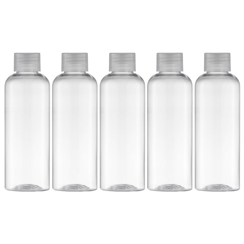 Tekson Plastic Travel Bottles 34 oz Travel Size Containers for Shampoo Empty Mouthwash Bottles with Clear Screw Cap 100ml Clear - Image 3