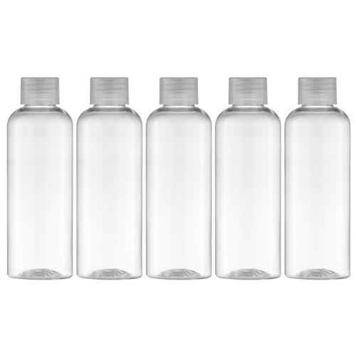Tekson Plastic Travel Bottles 34 oz Travel Size Containers for Shampoo Empty Mouthwash Bottles with Clear Screw Cap 100ml Clear - Image 1